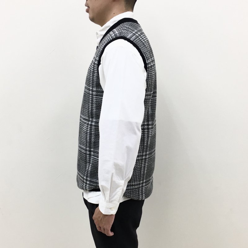  CURLY LIGHT KNIT VEST(CHECK) 