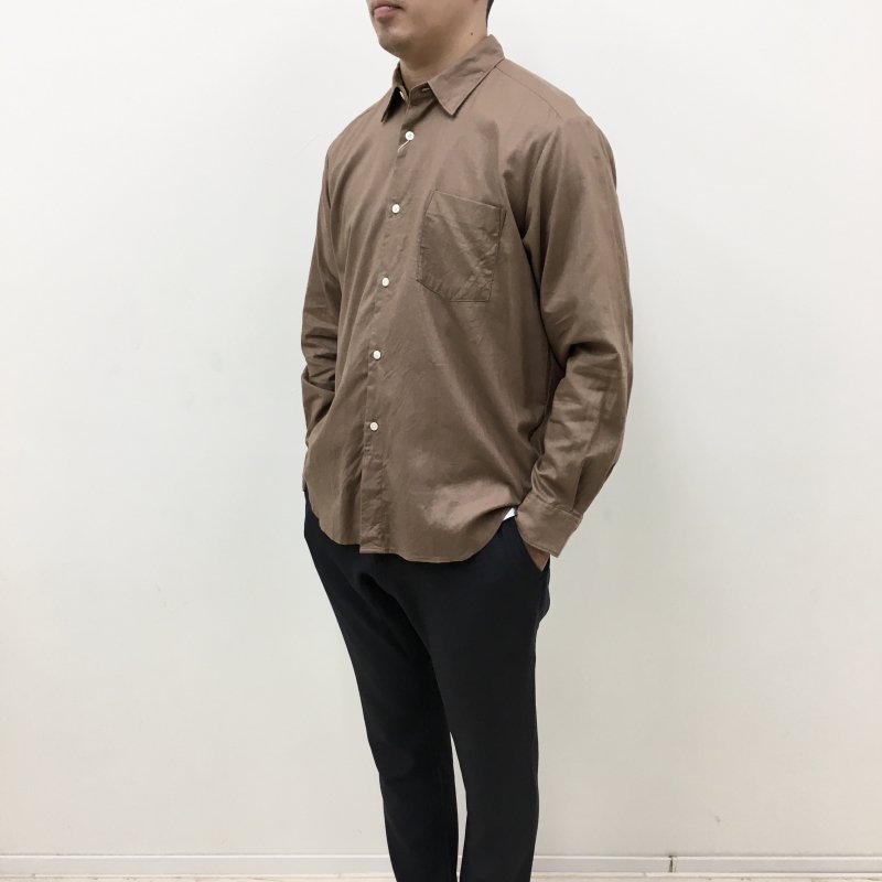  MANUAL ALPHABETBET VIYELLA LOOSE FIT R/C SHT(CAMEL) 