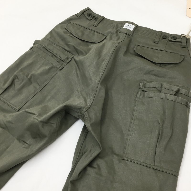  SASSAFRAS Overgrown Pants(MILITARY SATIN-OLIVE)