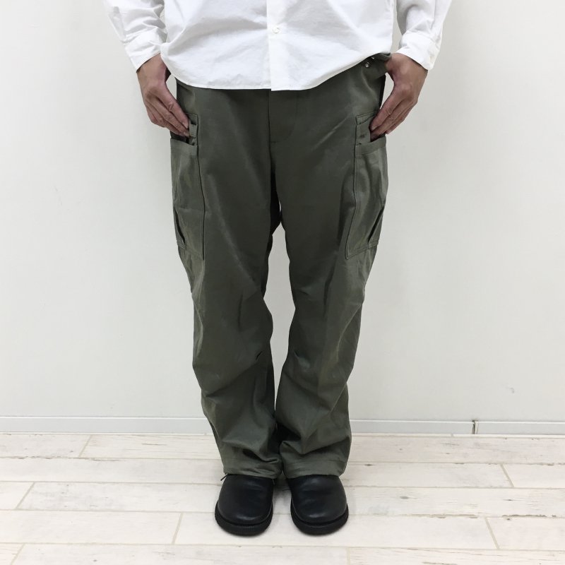  SASSAFRAS Overgrown Pants(MILITARY SATIN-OLIVE)