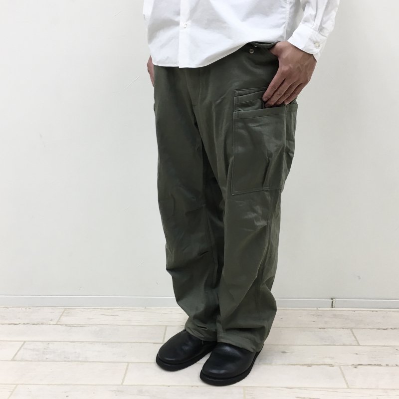  SASSAFRAS Overgrown Pants(MILITARY SATIN-OLIVE)