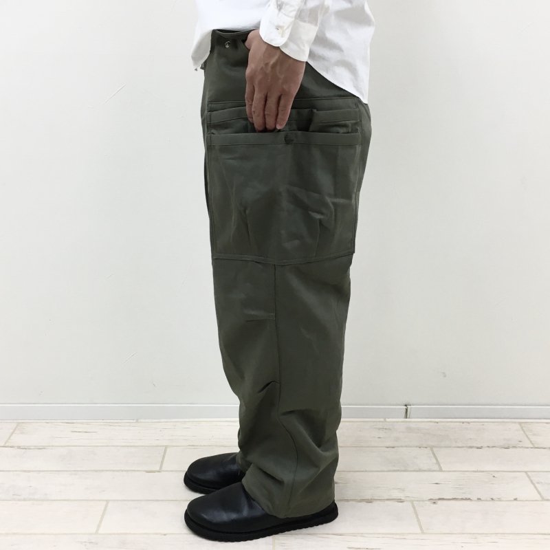  SASSAFRAS Overgrown Pants(MILITARY SATIN-OLIVE)