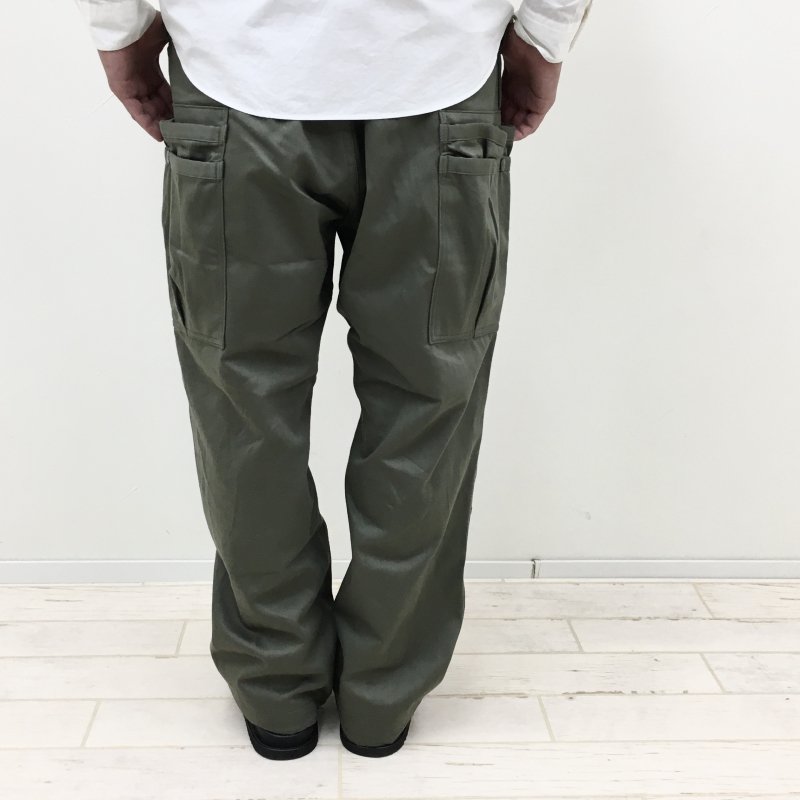  SASSAFRAS Overgrown Pants(MILITARY SATIN-OLIVE)