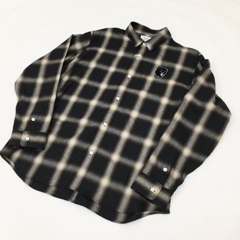  weac. TAIGAKUN FLANNEL SHIRTS (BLACK CHECK) 