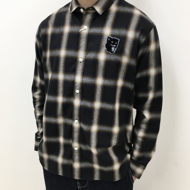  weac. TAIGAKUN FLANNEL SHIRTS (BLACK CHECK) 