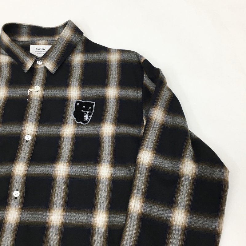  weac. TAIGAKUN FLANNEL SHIRTS (BLACK CHECK) 