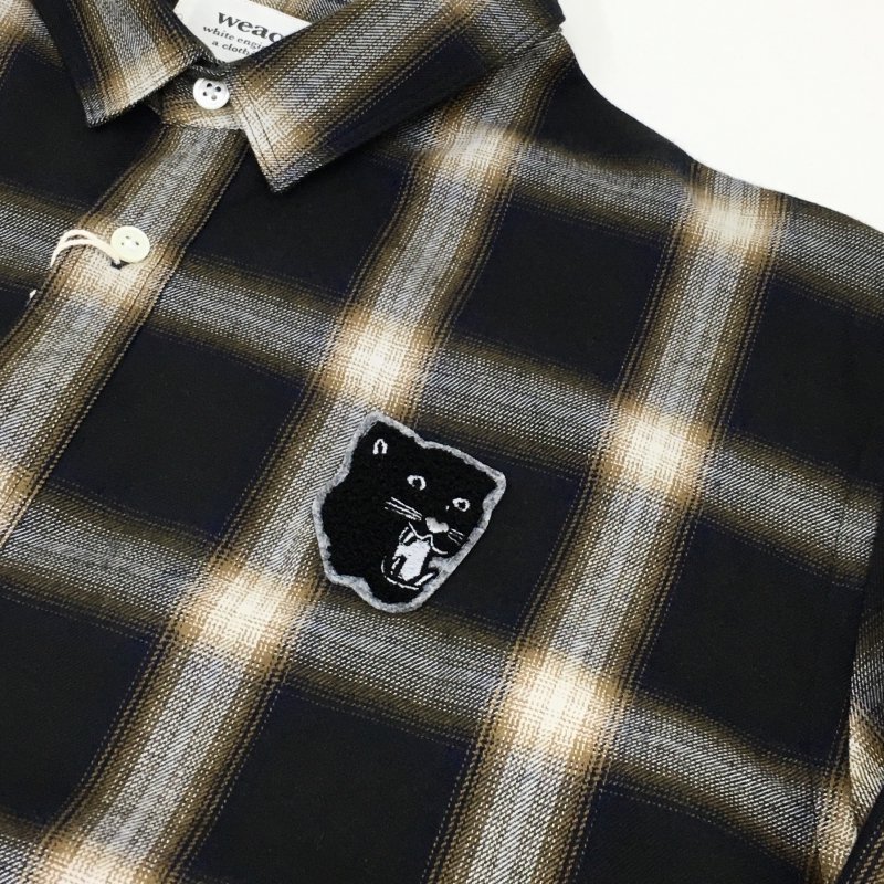  weac. TAIGAKUN FLANNEL SHIRTS (BLACK CHECK) 