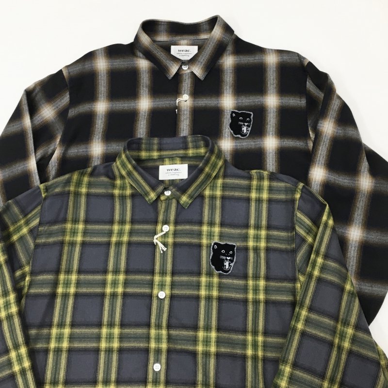  weac. TAIGAKUN FLANNEL SHIRTS (BLACK CHECK) 