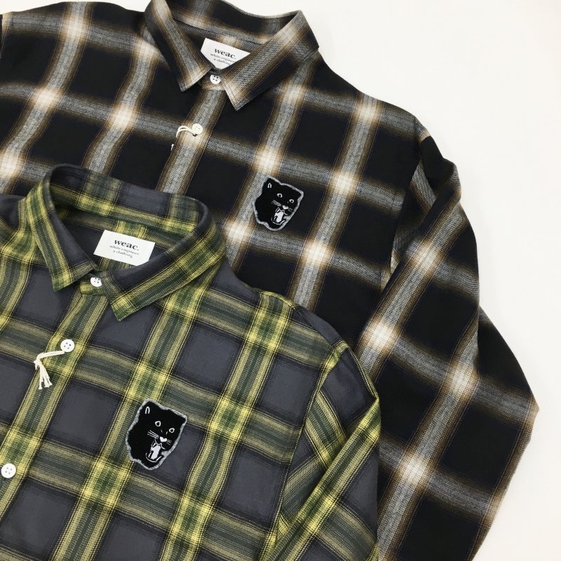  weac. TAIGAKUN FLANNEL SHIRTS (BLACK CHECK) 