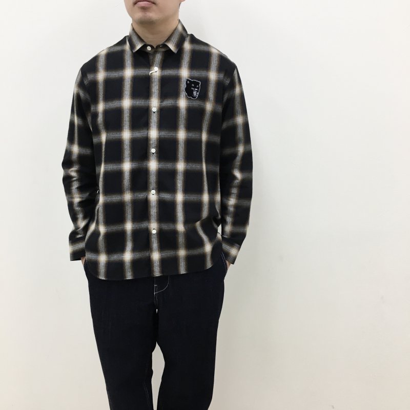  weac. TAIGAKUN FLANNEL SHIRTS (BLACK CHECK) 