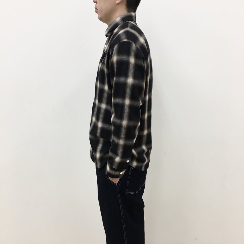  weac. TAIGAKUN FLANNEL SHIRTS (BLACK CHECK) 