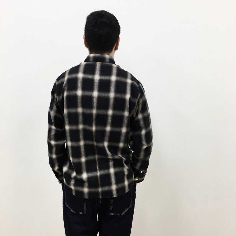  weac. TAIGAKUN FLANNEL SHIRTS (BLACK CHECK) 