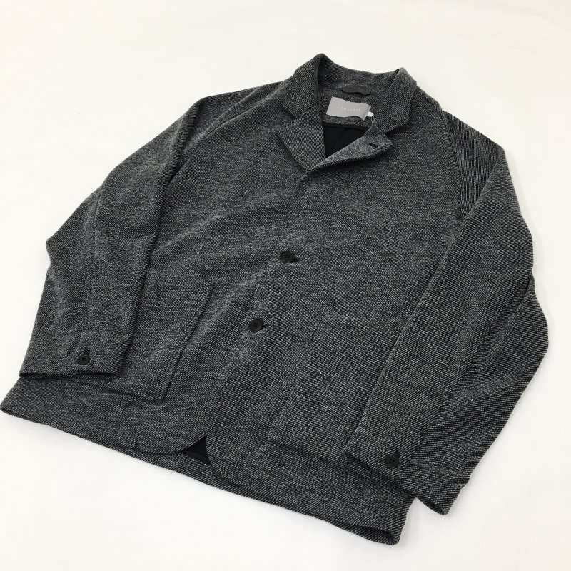  CURLY RAGLAN-SLEEVE TWEED JACKET(BLACK) 