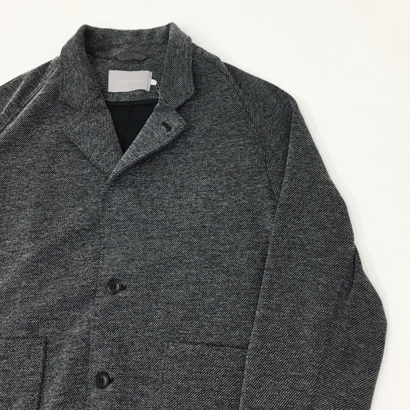  CURLY RAGLAN-SLEEVE TWEED JACKET(BLACK) 