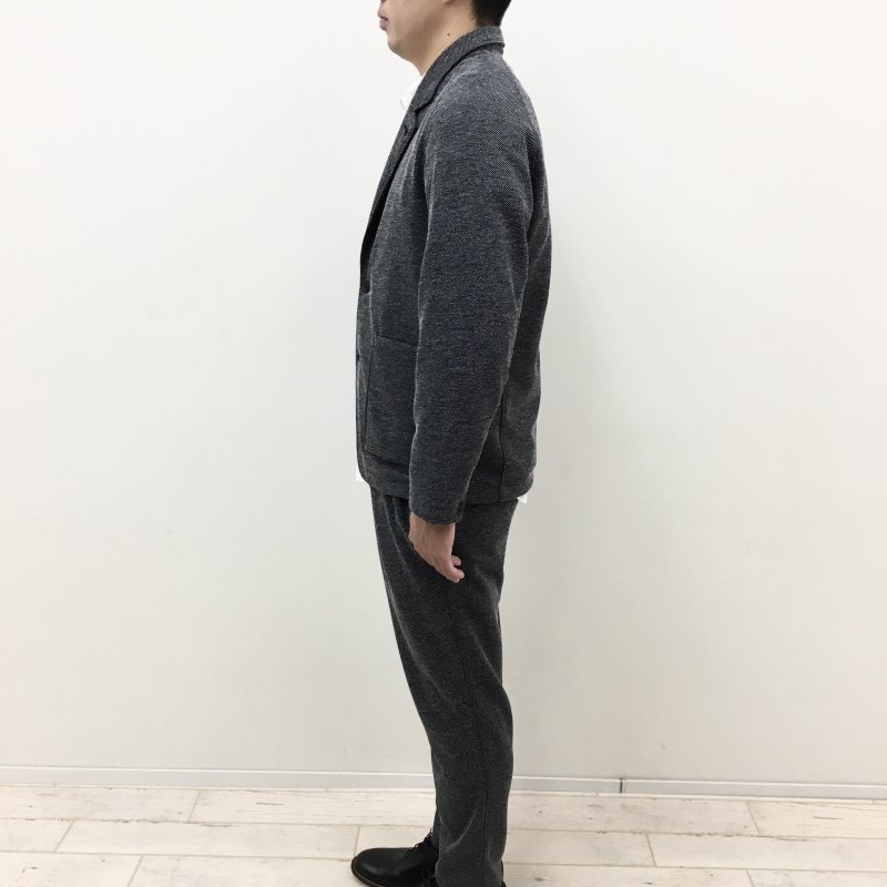  CURLY RAGLAN-SLEEVE TWEED JACKET(BLACK) 