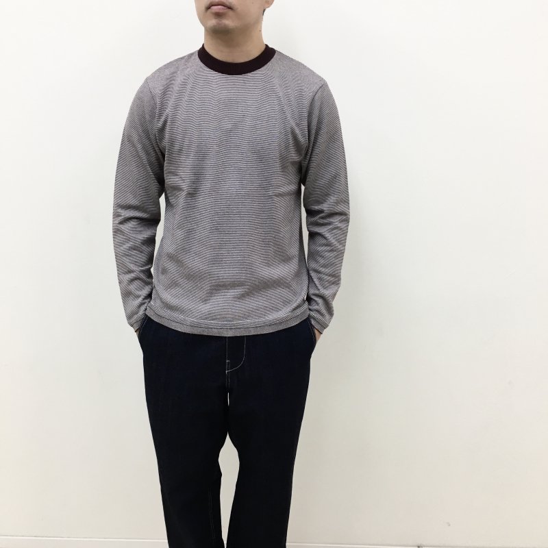  FUJITO  L/S Border Knit(WINE BORDER)
