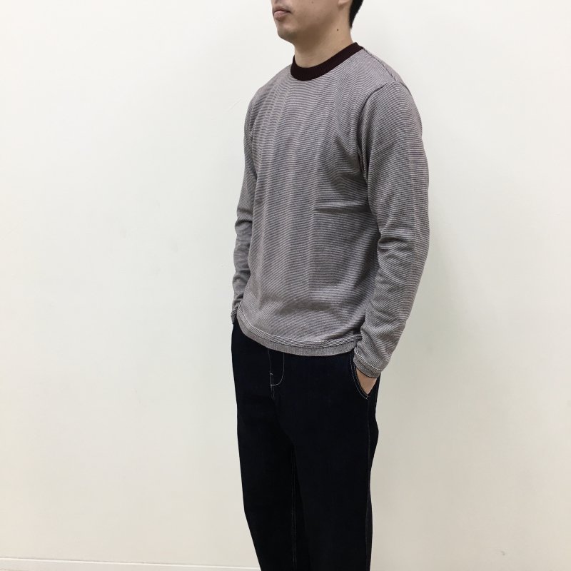  FUJITO  L/S Border Knit(WINE BORDER)
