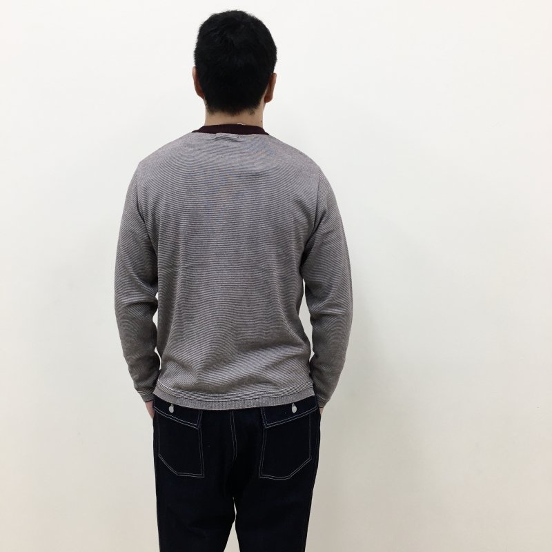  FUJITO  L/S Border Knit(WINE BORDER)
