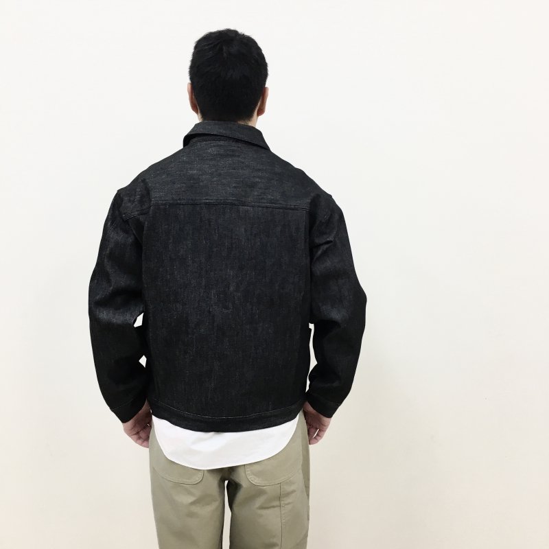  SASSAFRAS GARDENERS JACKET(13oz SLAB DENIM-BLACK)