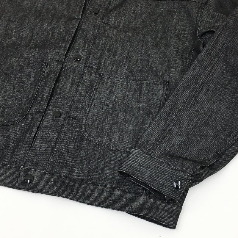  SASSAFRAS GARDENERS JACKET(13oz SLAB DENIM-BLACK)