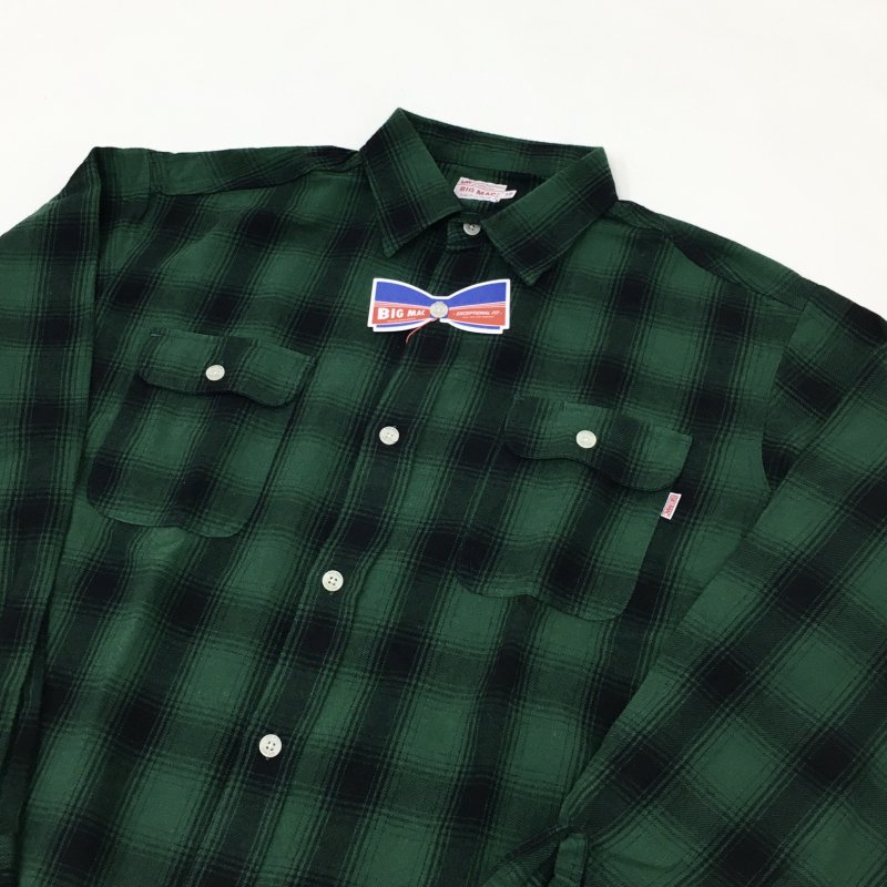  BIG MAC LONG FLANNEL SHIRTS(GREEN) 