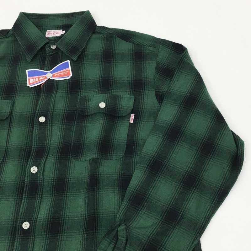  BIG MAC LONG FLANNEL SHIRTS(GREEN) 