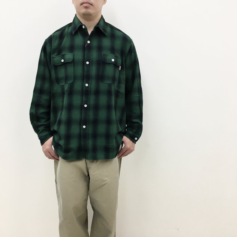  BIG MAC LONG FLANNEL SHIRTS(GREEN) 