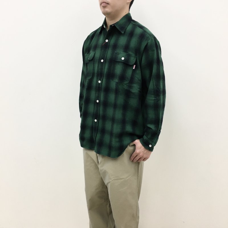  BIG MAC LONG FLANNEL SHIRTS(GREEN) 