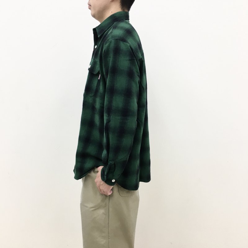  BIG MAC LONG FLANNEL SHIRTS(GREEN) 