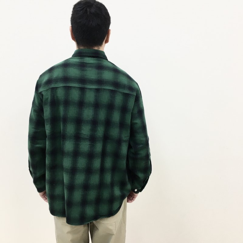  BIG MAC LONG FLANNEL SHIRTS(GREEN) 