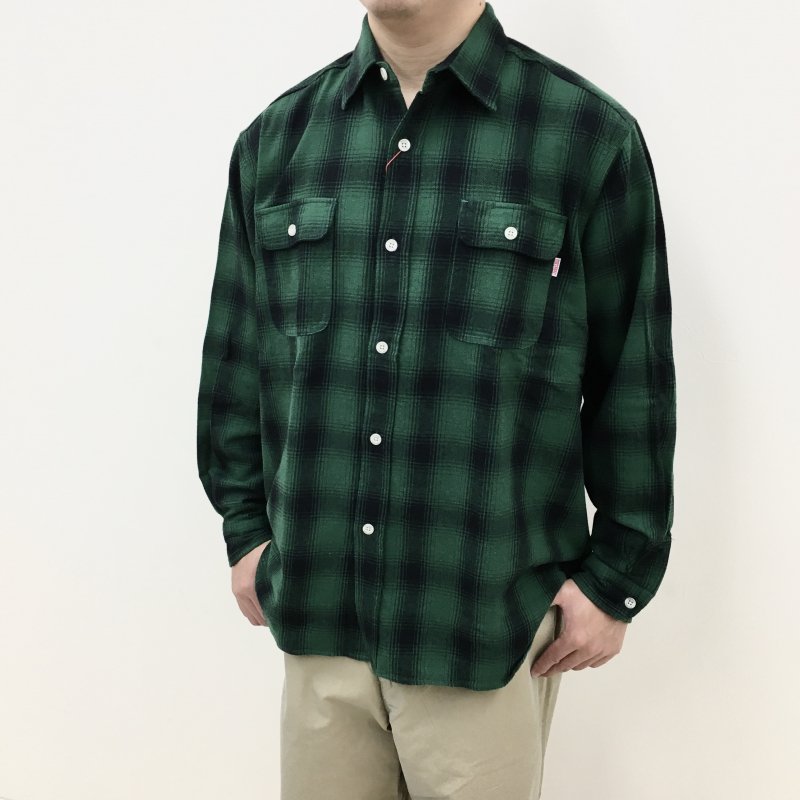  BIG MAC LONG FLANNEL SHIRTS(GREEN) 