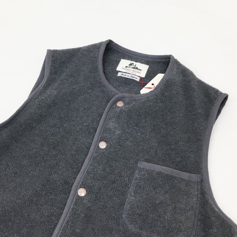  VINCENT ET MIREILLE FLEECE VEST(DK.GRAY) 