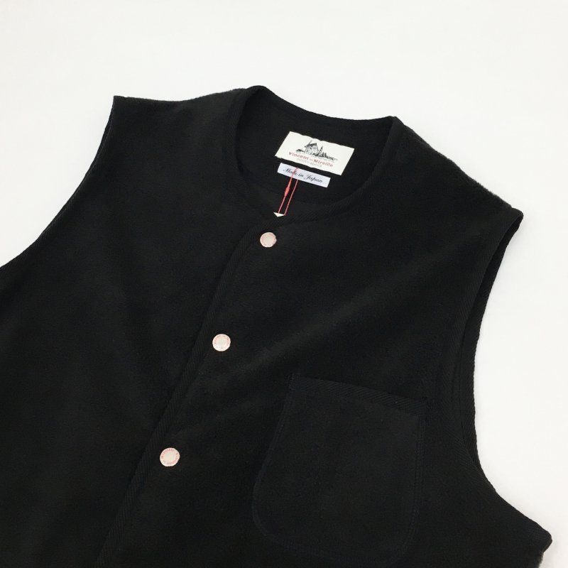  VINCENT ET MIREILLE FLEECE VEST(BLACK)