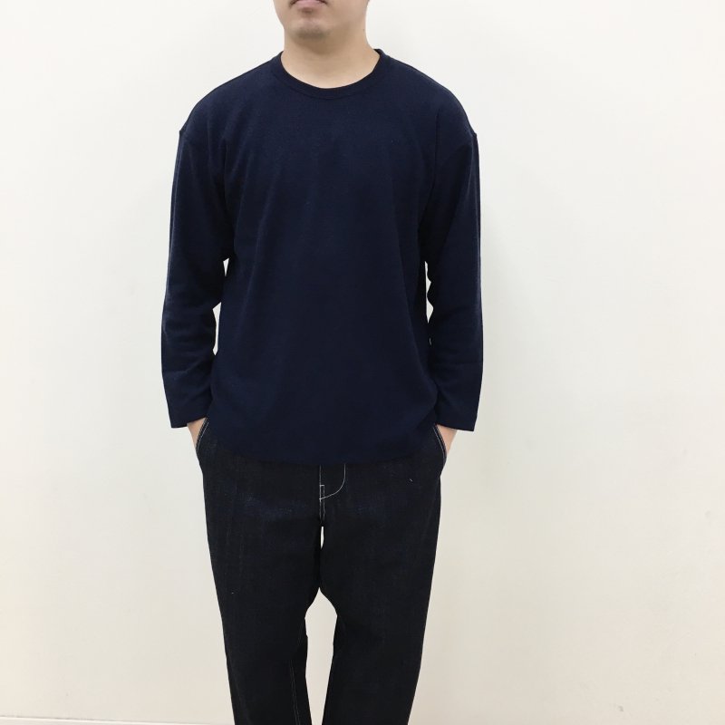  CURLY PREMIEREWARM L/S TEE(NAVY) 