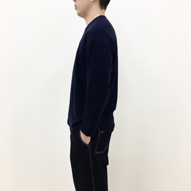  CURLY PREMIEREWARM L/S TEE(NAVY) 