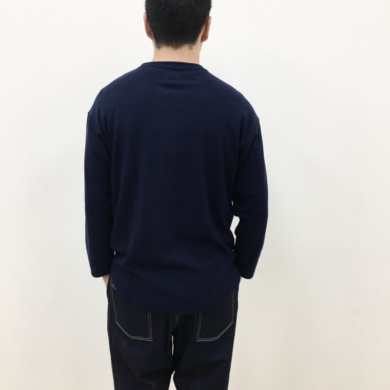  CURLY PREMIEREWARM L/S TEE(NAVY) 