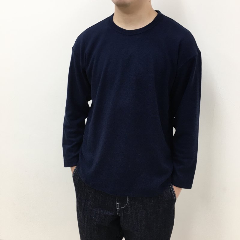  CURLY PREMIEREWARM L/S TEE(NAVY) 