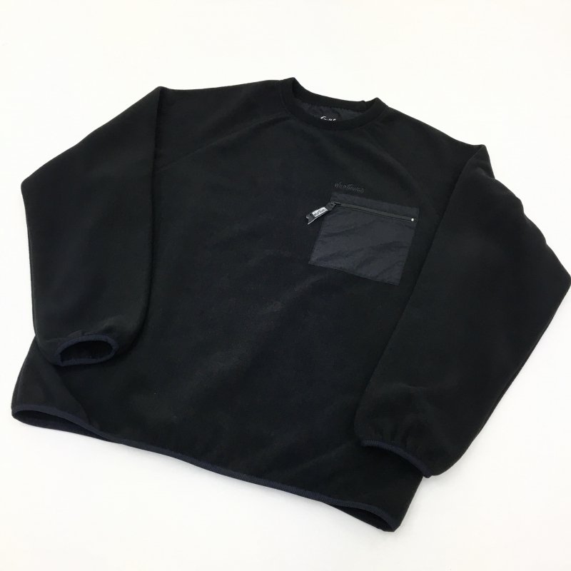  WILD THINGS GRID FLEECE CREW(BLACK)