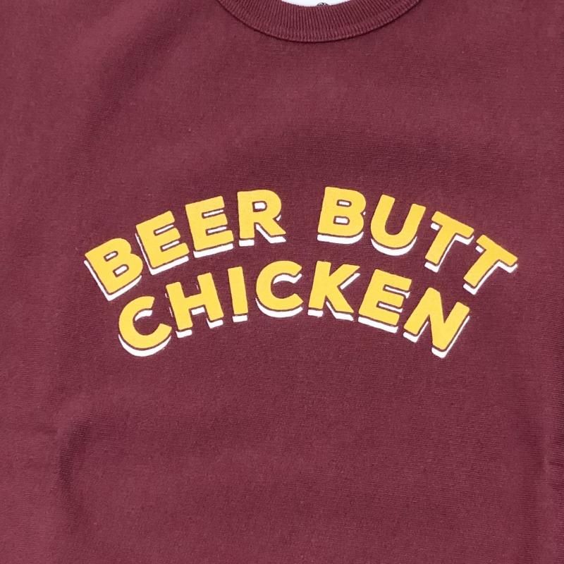  TACOMA FUJI BEER BUTT CHICKEN CREW NECK SWEAT (BURGUNDY)