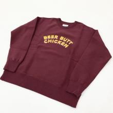  TACOMA FUJI BEER BUTT CHICKEN CREW NECK SWEAT (BURGUNDY)