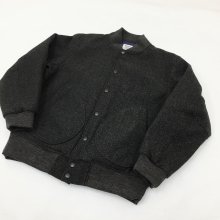  JACKMAN Melton Award Jacket(BLACK-MIX)