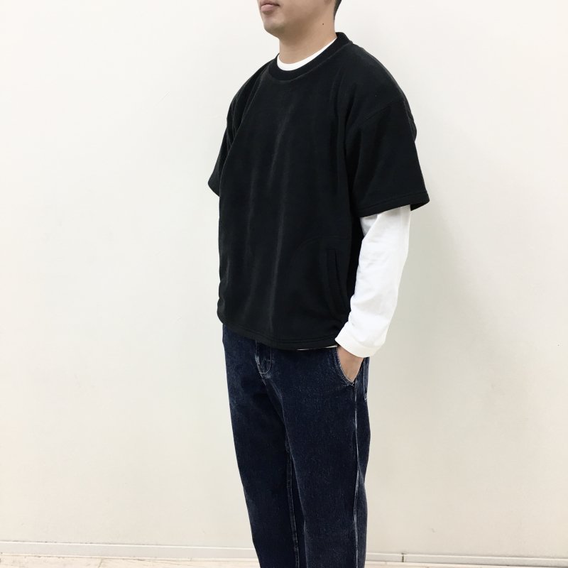  AXESQUIN RETRO FLEECE TEE(BLACK)  30OFF