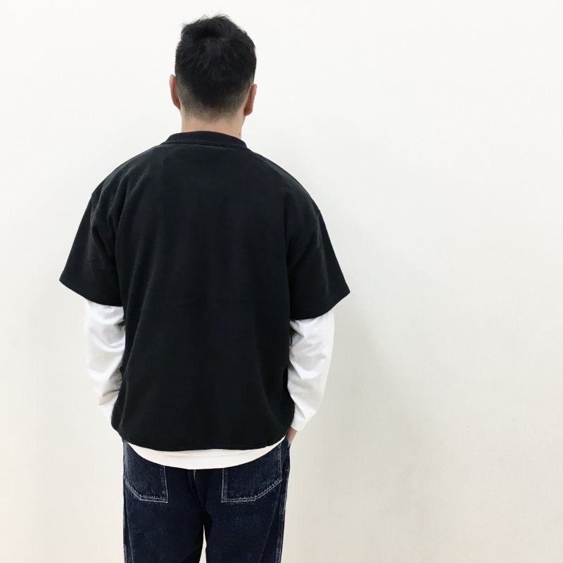  AXESQUIN RETRO FLEECE TEE(BLACK)  30OFF