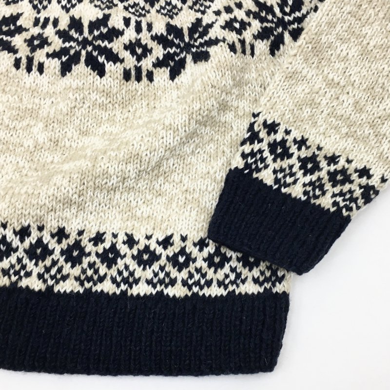  OMOI KNIT NORDIC SWEATER(NATURALNAVY)30%OFF