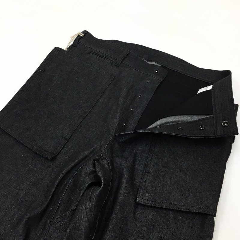  SASSAFRAS CULTIVATOR PANTS(11oz Denim-BLACK)