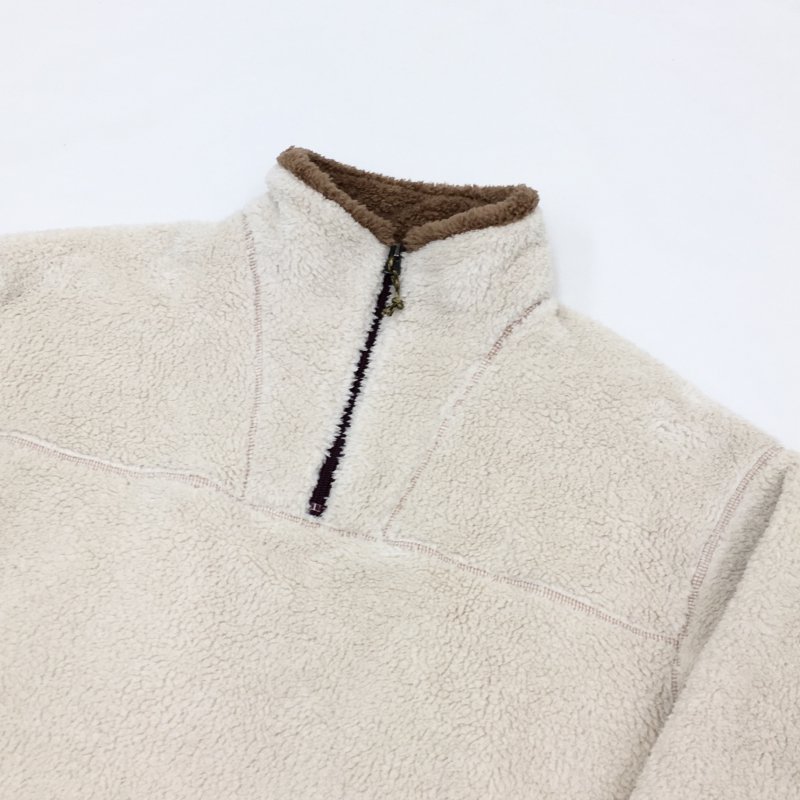  COOCHUCAMP Happy Fleece Half Zip Sweater(BEIGE)
