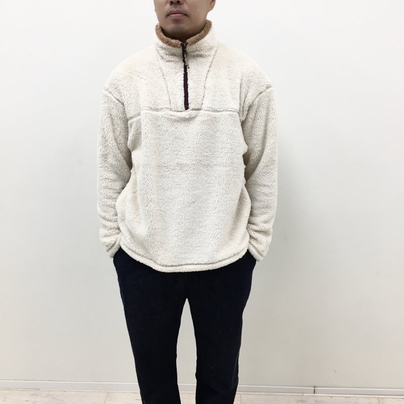  COOCHUCAMP Happy Fleece Half Zip Sweater(BEIGE)
