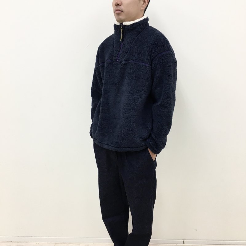  COOCHUCAMP Happy Fleece Half Zip Sweater(NAVY)
