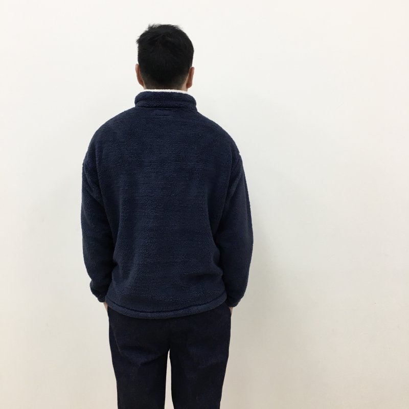  COOCHUCAMP Happy Fleece Half Zip Sweater(NAVY)
