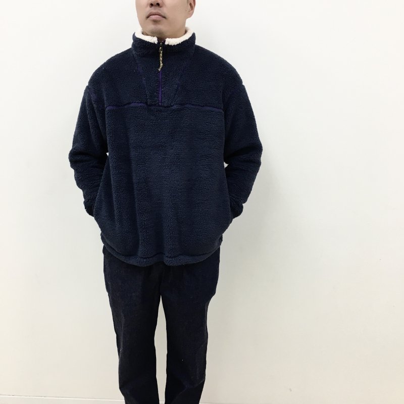  COOCHUCAMP Happy Fleece Half Zip Sweater(NAVY)
